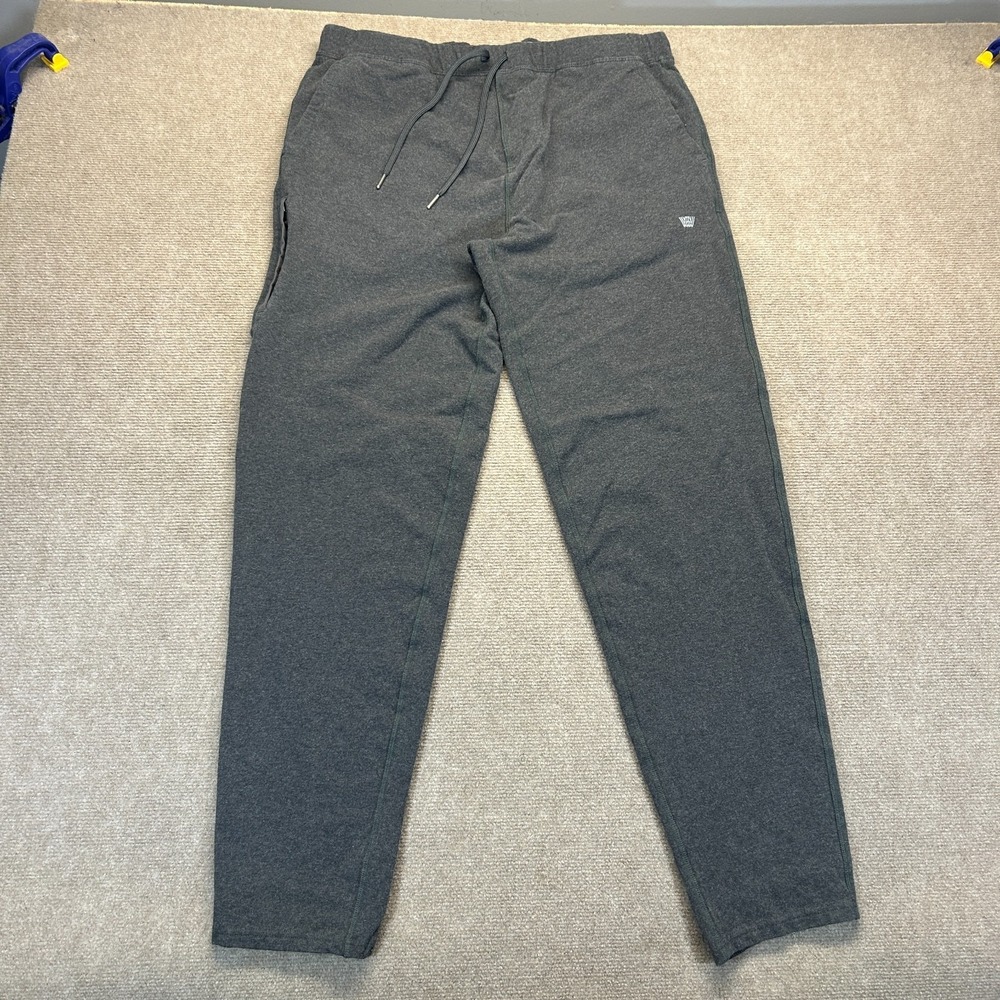 Mack Weldon Sweatpants Men's XL Gray Elastic Waist Drawstring Tapered 30"